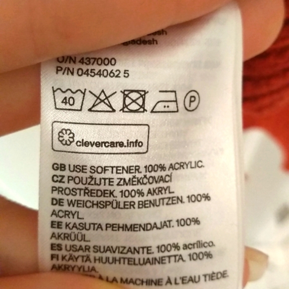 H&M Fall Pumpkin Orange Rustic Fall Sweater Size M - Picture 5 of 7